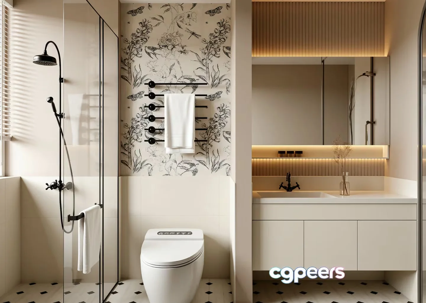 Modern Bathroom Setup 3D Model – 7615 – VRAY Render
