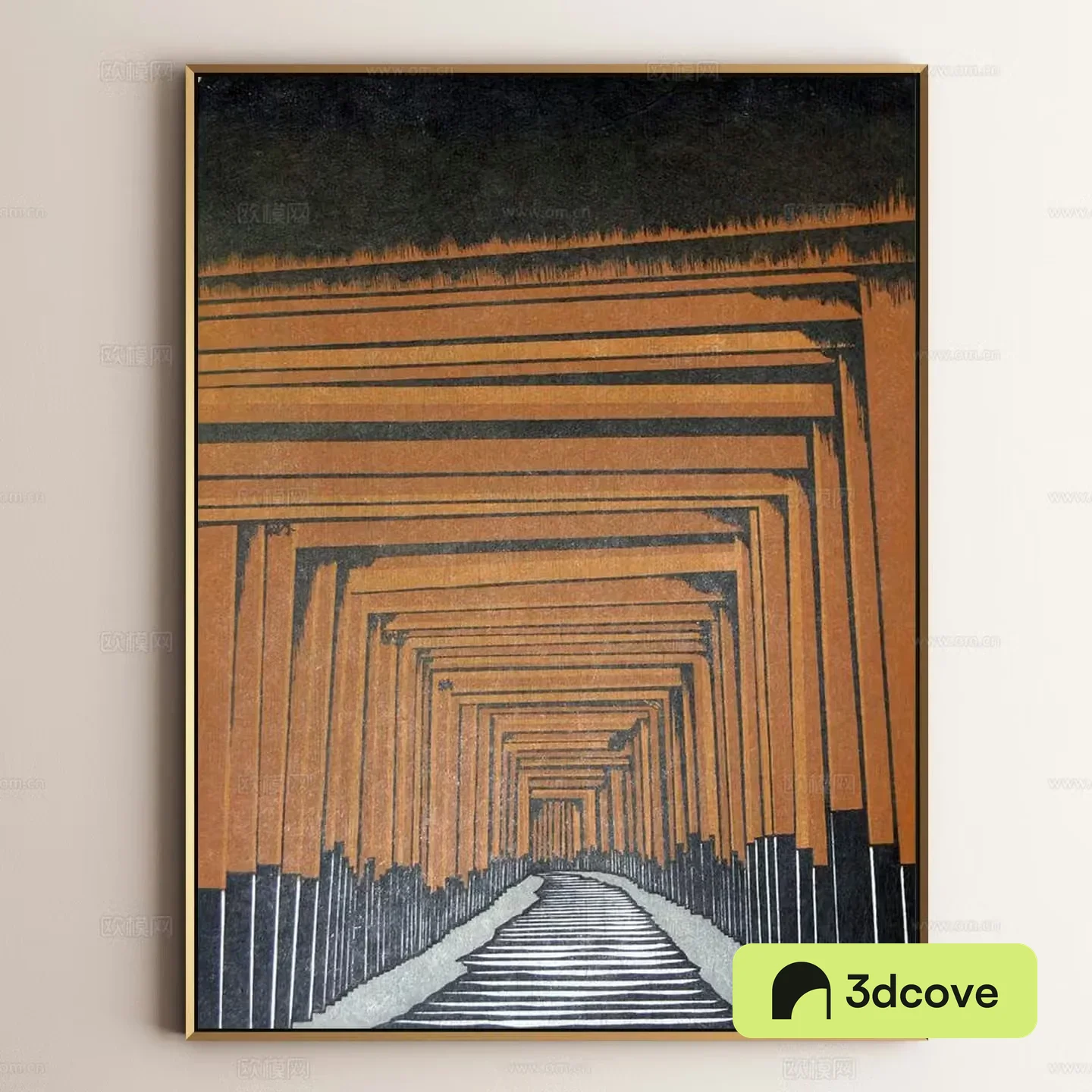 Modern decorative painting architectural painting hanging painting