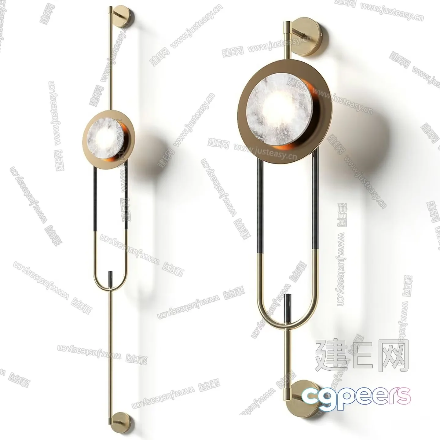 Gold Light Fixture 3D Model – 16568 – VRAY Render
