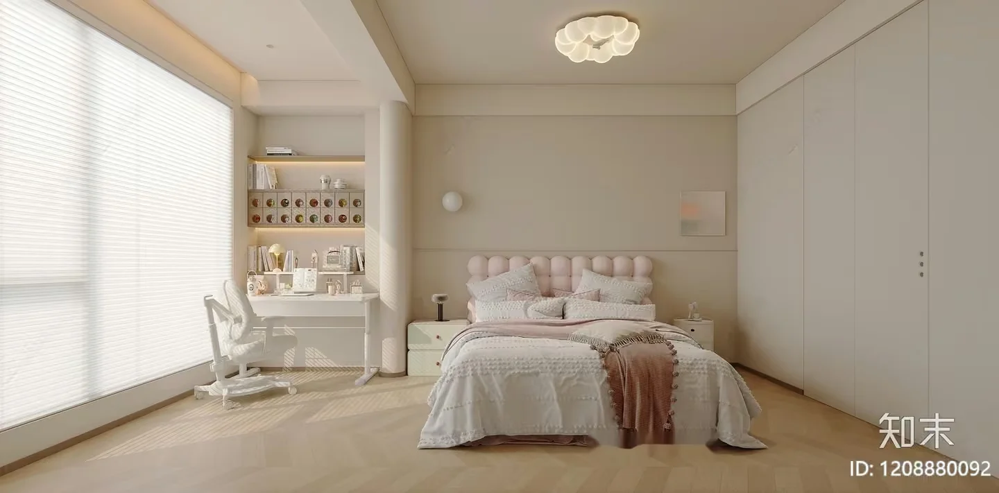 Cozy Bedroom 3D Model – 8759 – CORONA Render