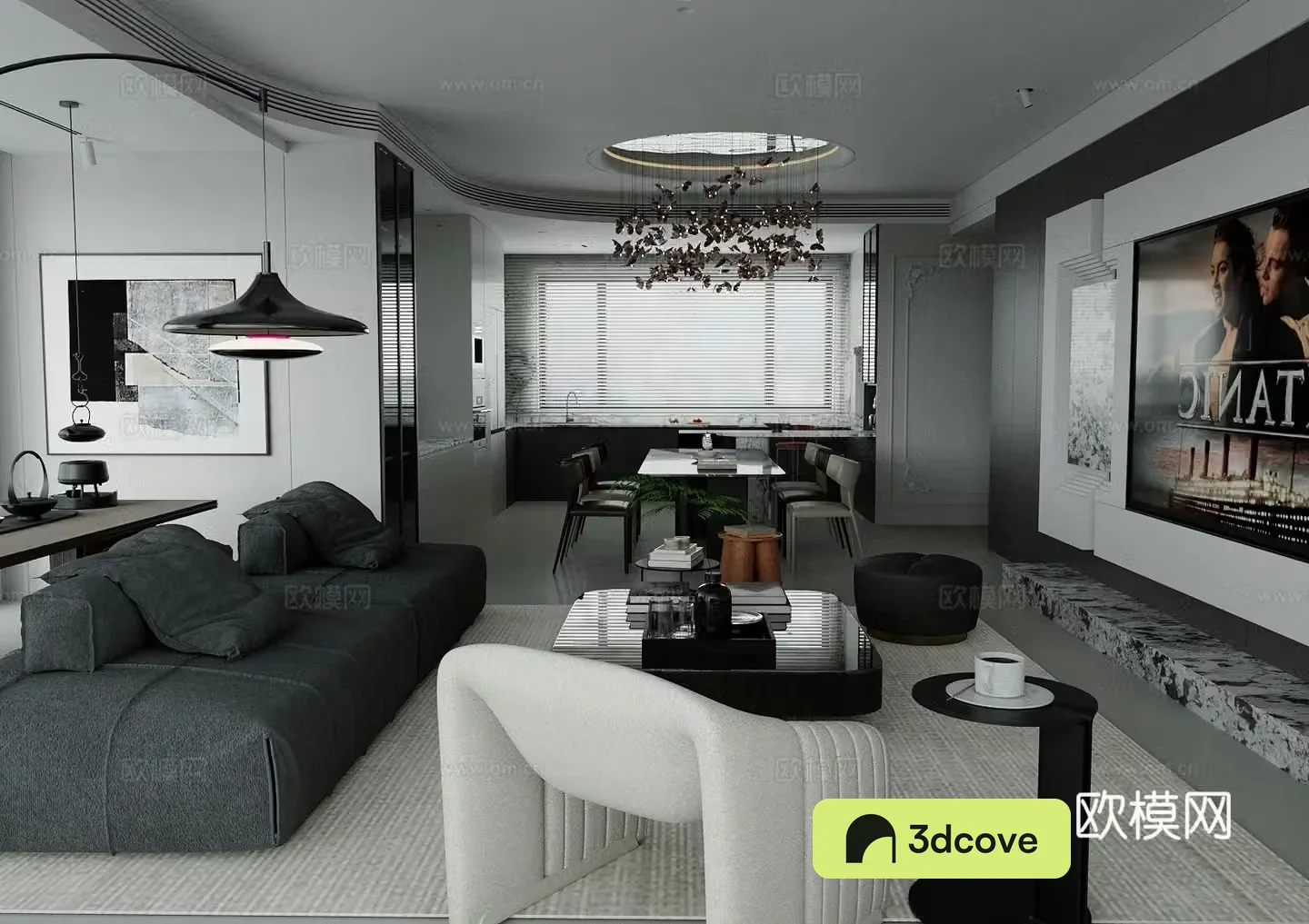 Modern home living room light luxury living and dining room sofa and coffee table combination dining table and chair combination leisure chair