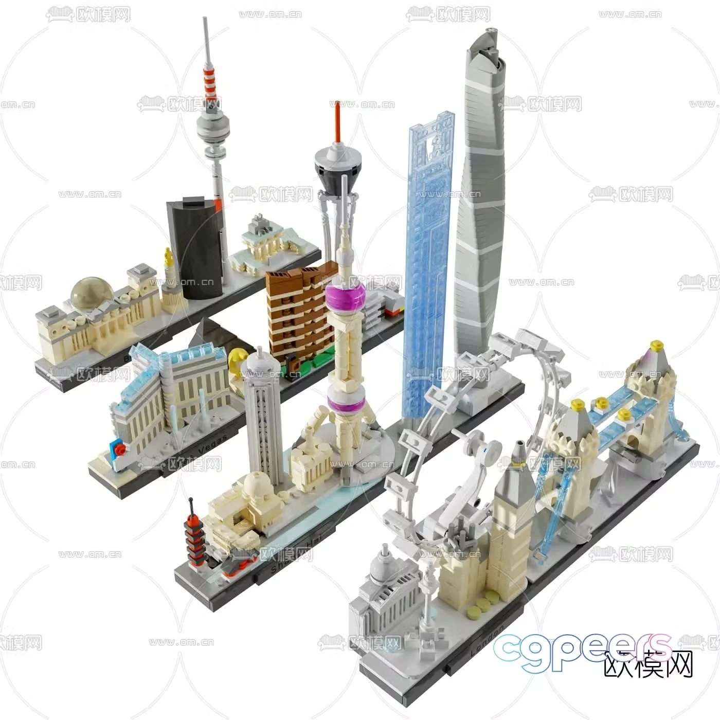 Modern LEGO City series toys 3d model