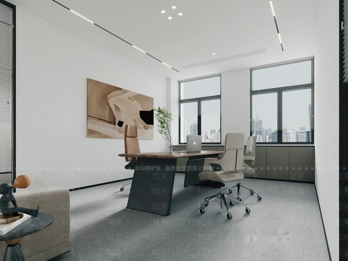 A Modern Office Room 3D Model – 20751 – VRAY Render