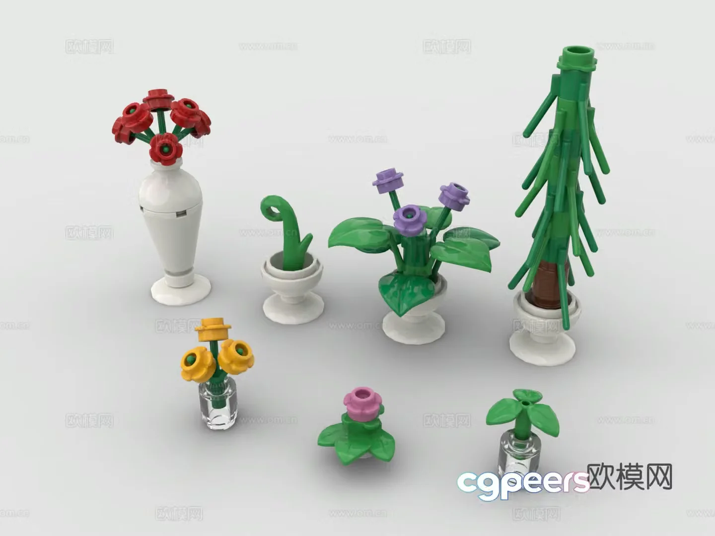 Lego LEGO Toys Building Blocks House Plants Potted Bonsai 3D Model