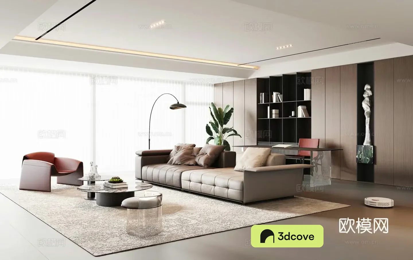 Modern Italian light luxury living room