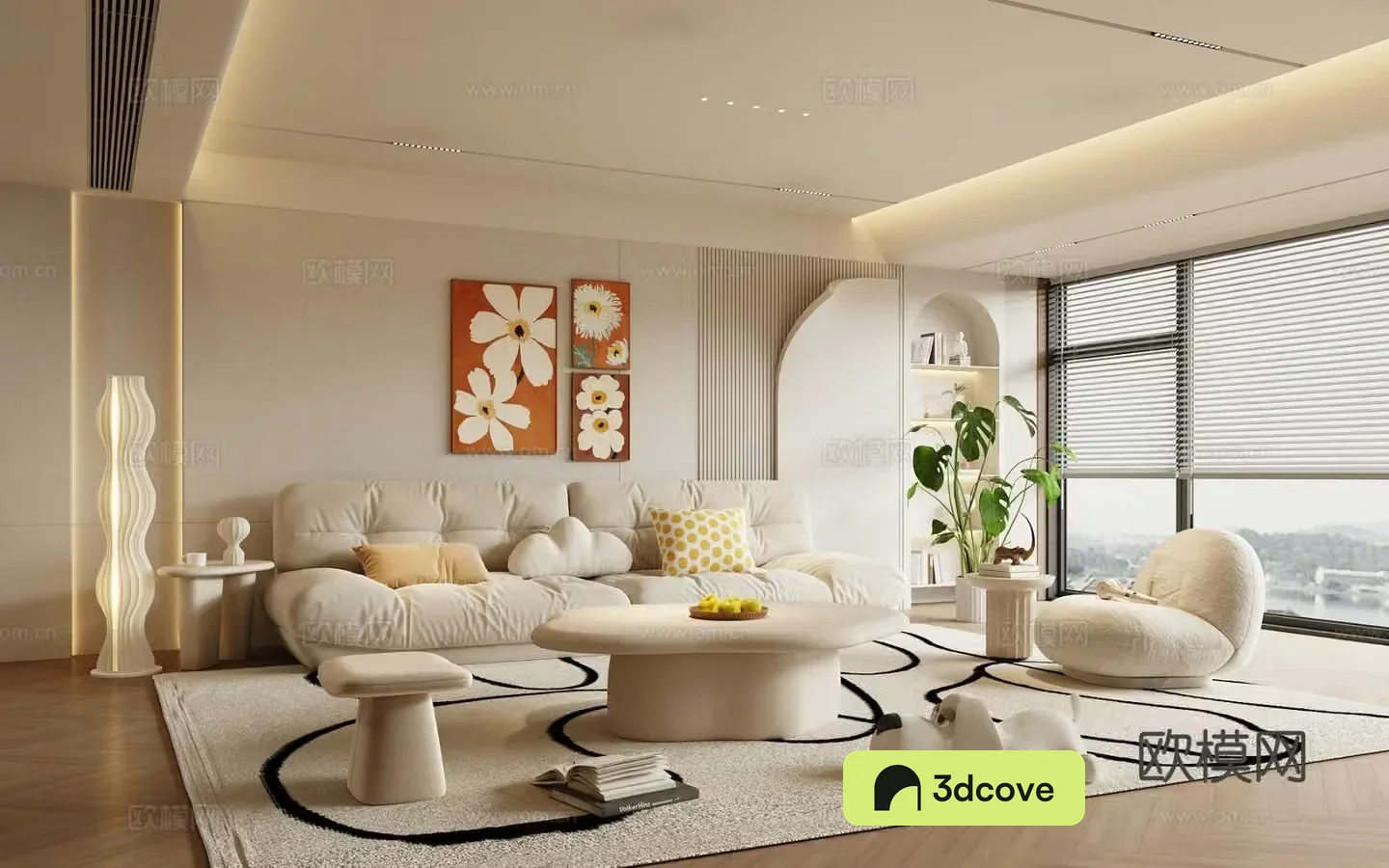 Cream style living room