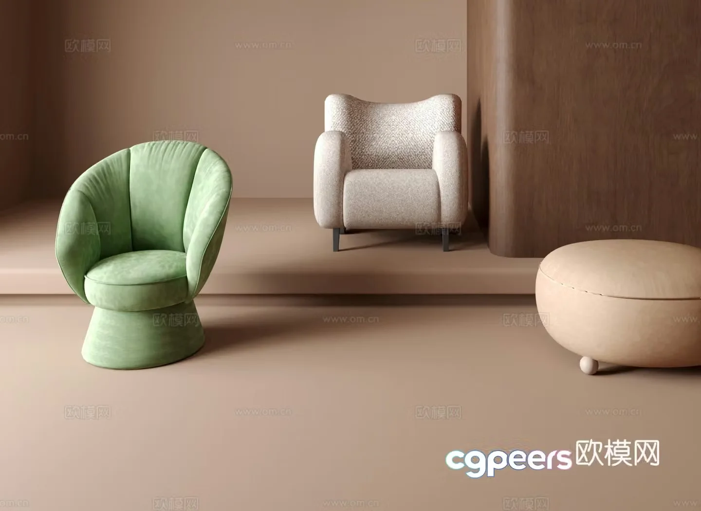 Single sofa 3d model