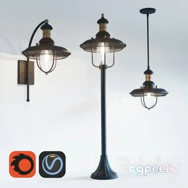 3ds Max Free – Street lights Maytoni