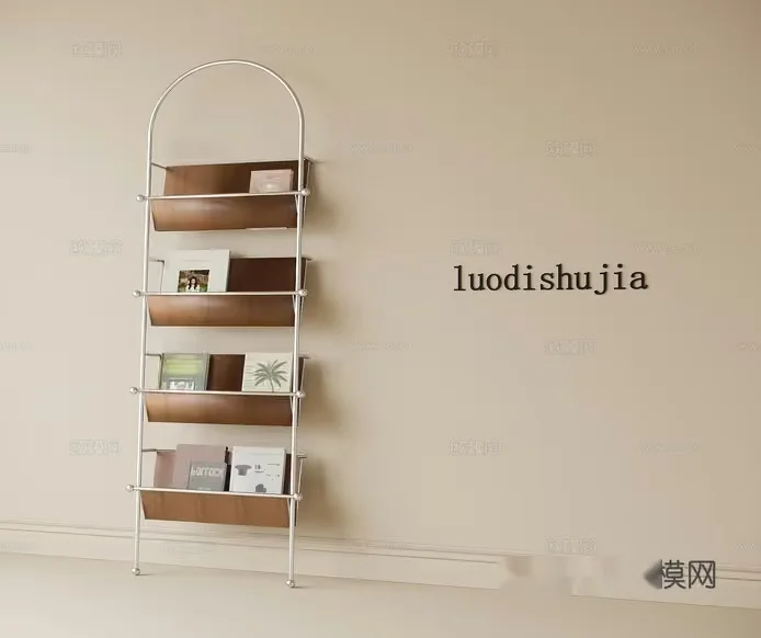 A Metal And Fabric Bookshelf 3D Model – 5112 – VRAY Render