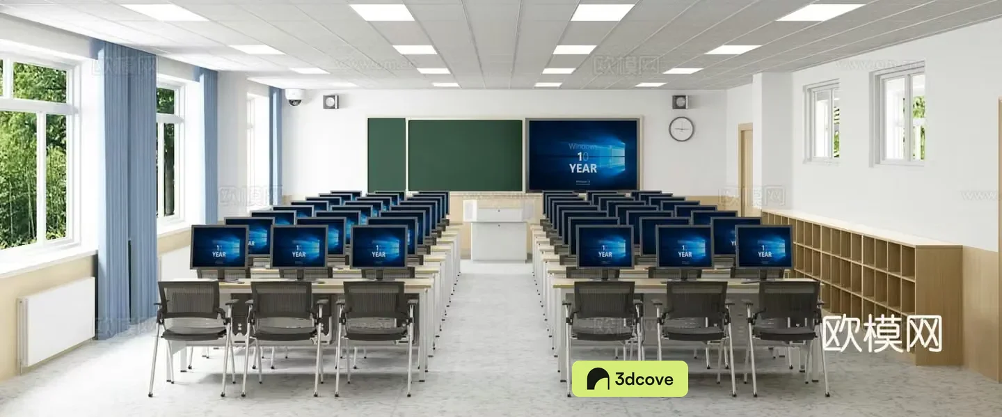 Modern computer classroom multimedia classroom multifunctional classroom