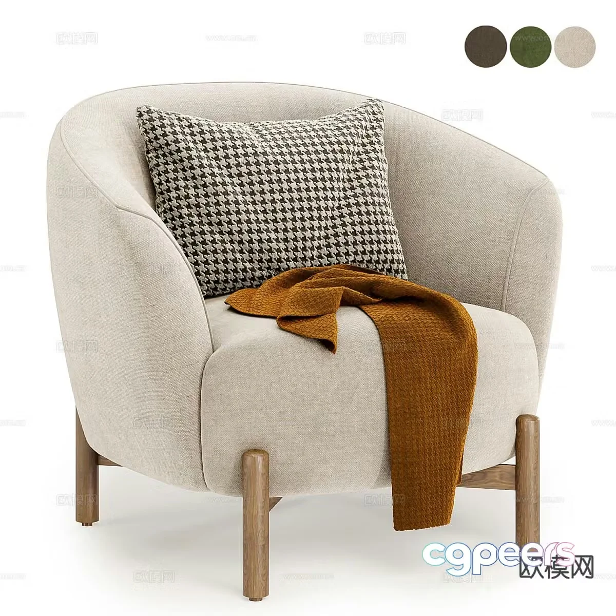 Sofa chair leisure chair armchair 3d model