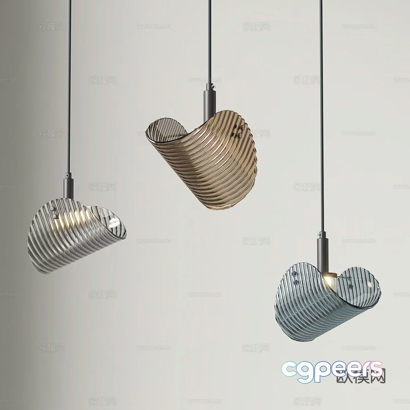 Nordic small chandelier bedside small chandelier 3d model