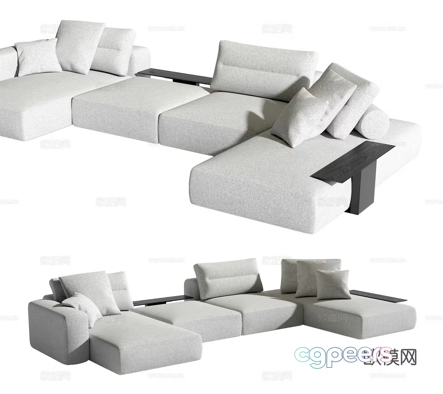 Modern multiplayer sofa 3d model