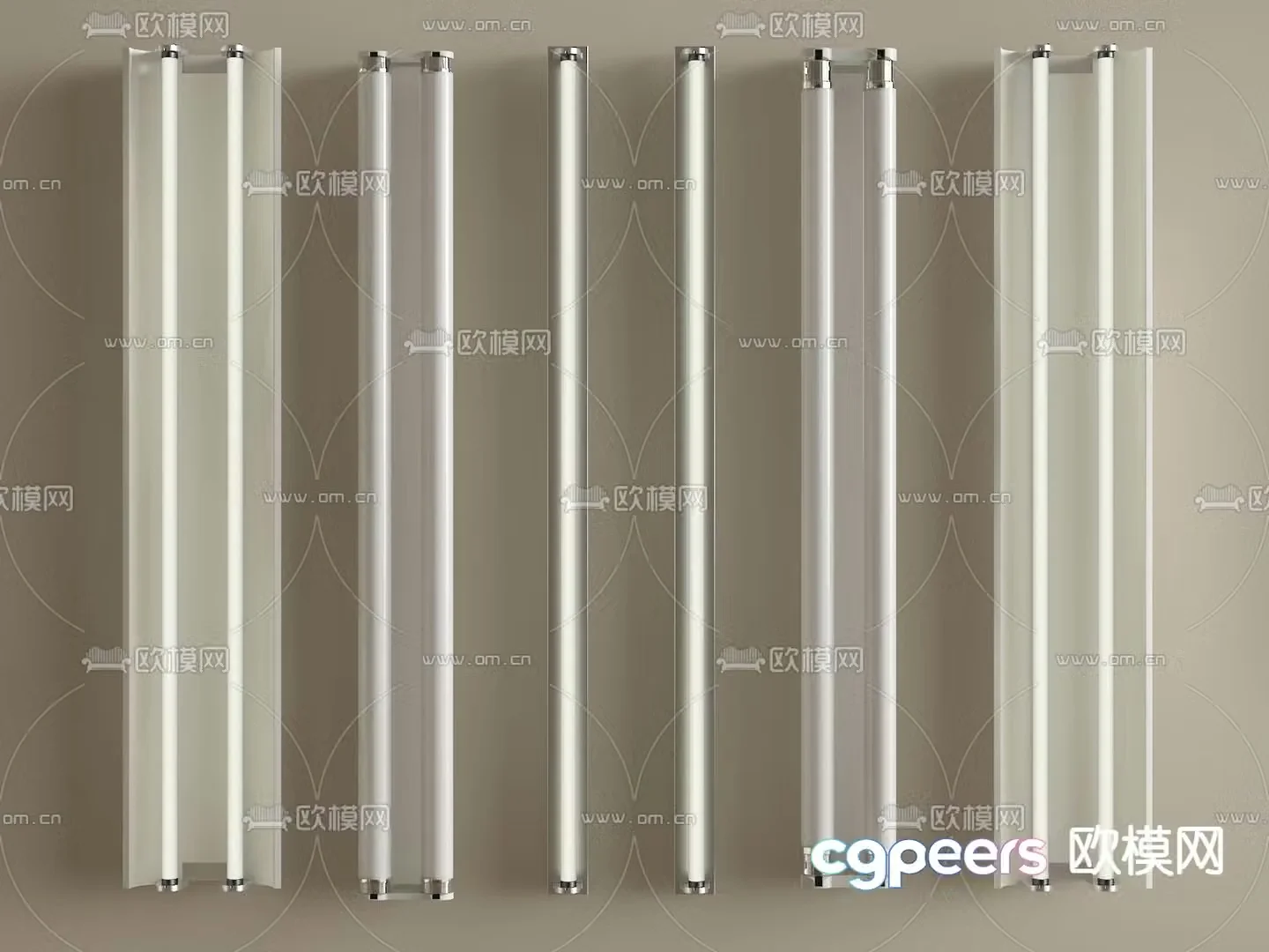 LED fluorescent lamp wall lamp linear lamp 3d model