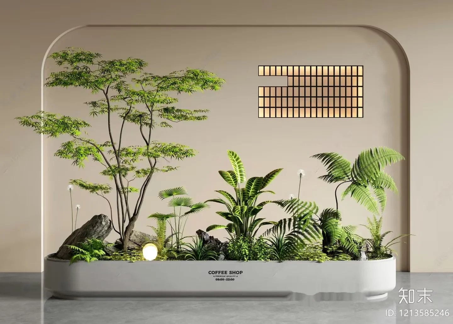 Modern Indoor Garden 3D Model – 6707 – VRAY Render