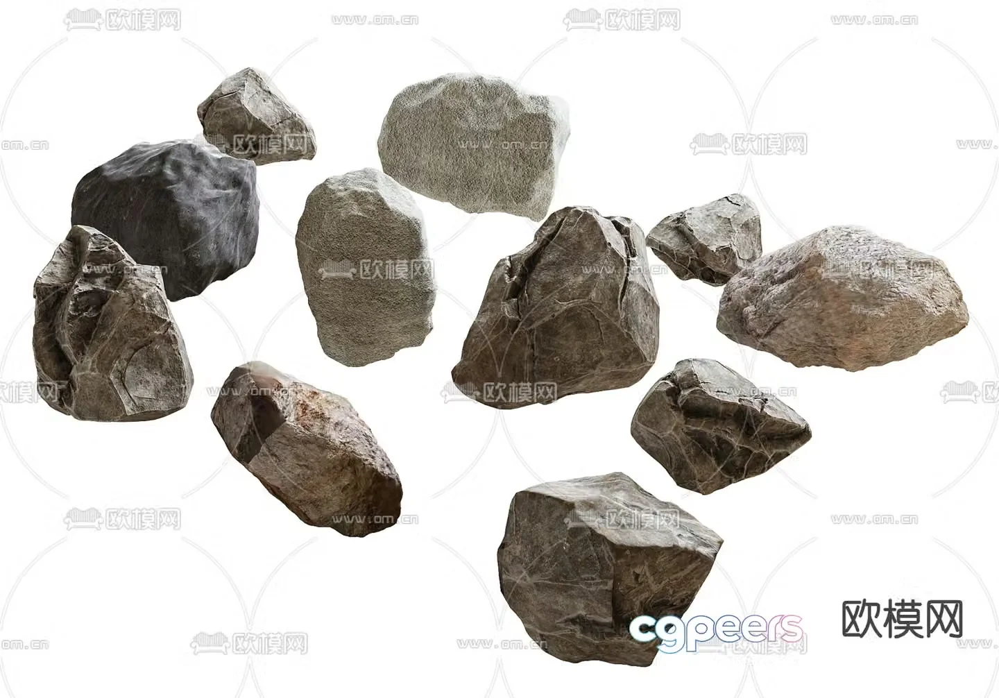 stone rocks rock 3d model
