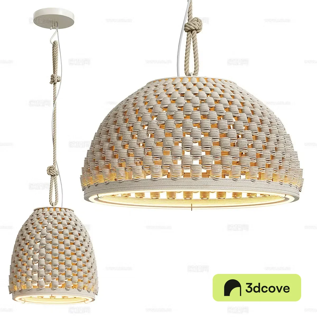 wabi-sabi woven chandelier