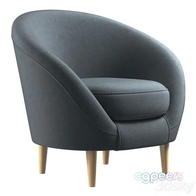 3ds Max Free – Armchair Volsey Happy Grafit