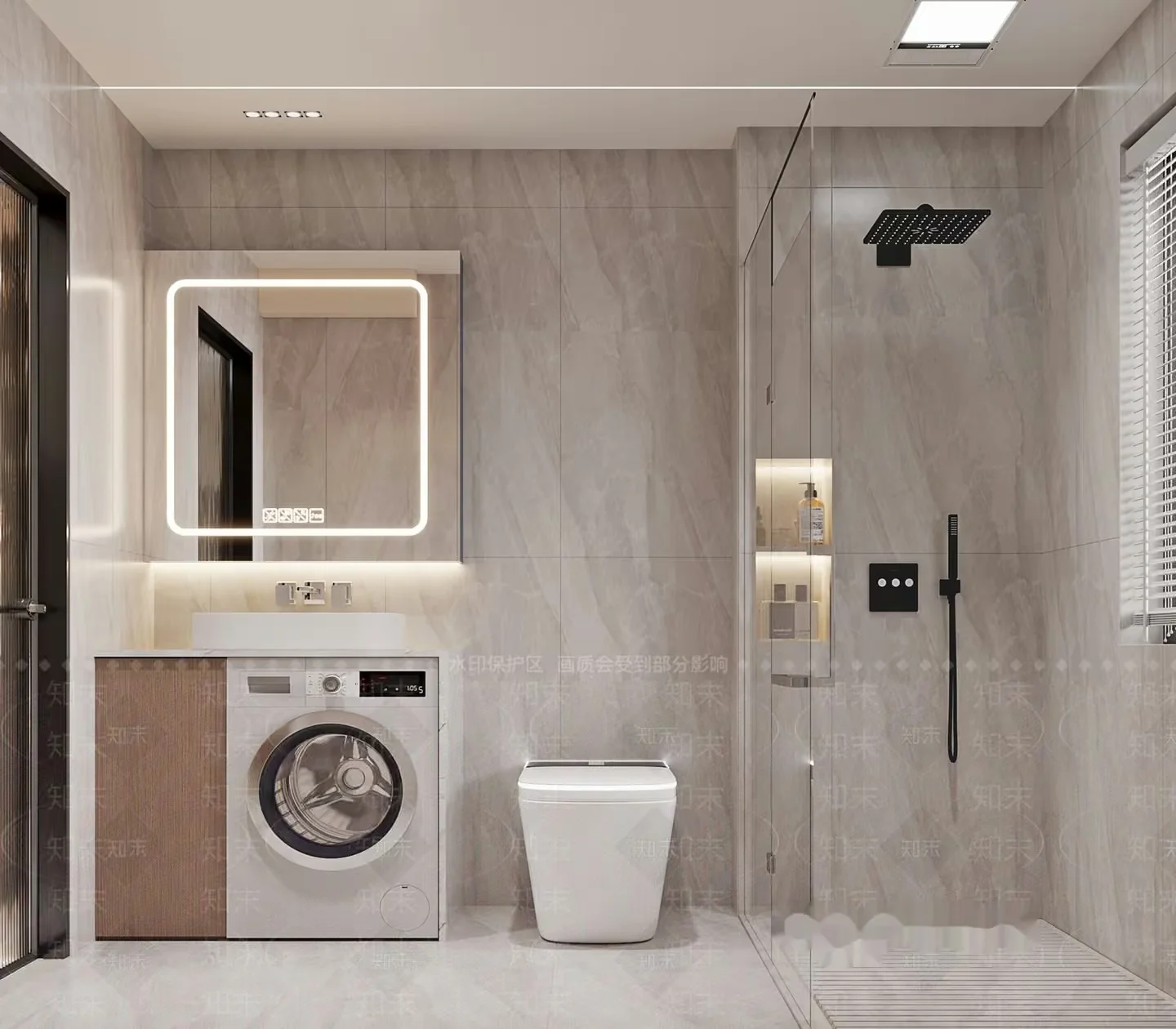 Modern Bathroom 3D Model – 1398 – CORONA Render