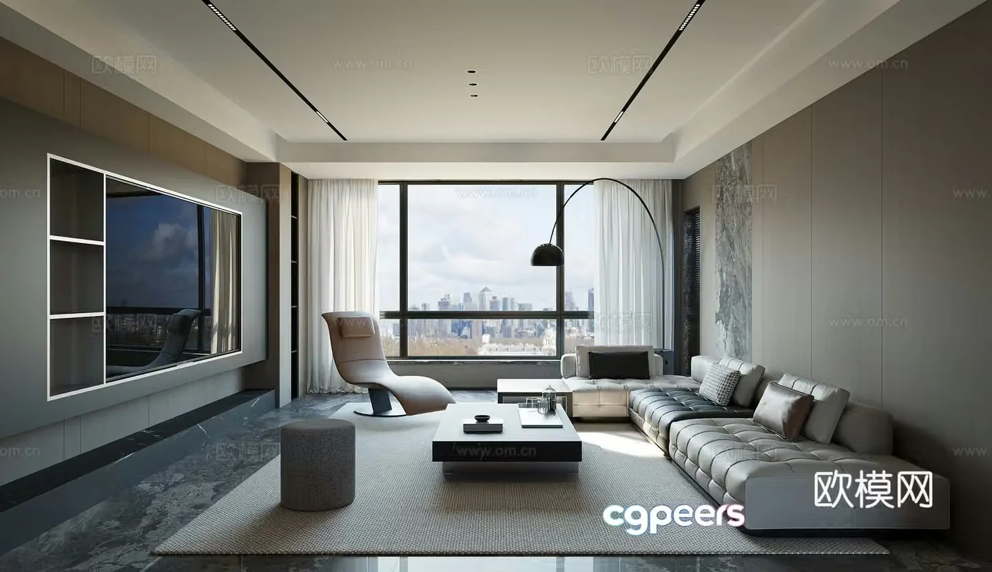 Modern living room 3d model