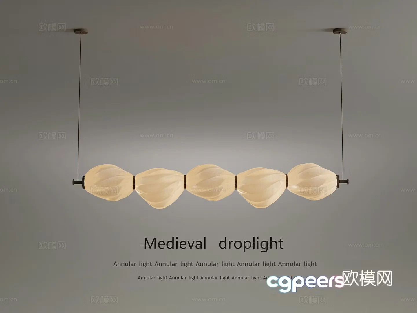Medieval style chandelier restaurant chandelier 3d model