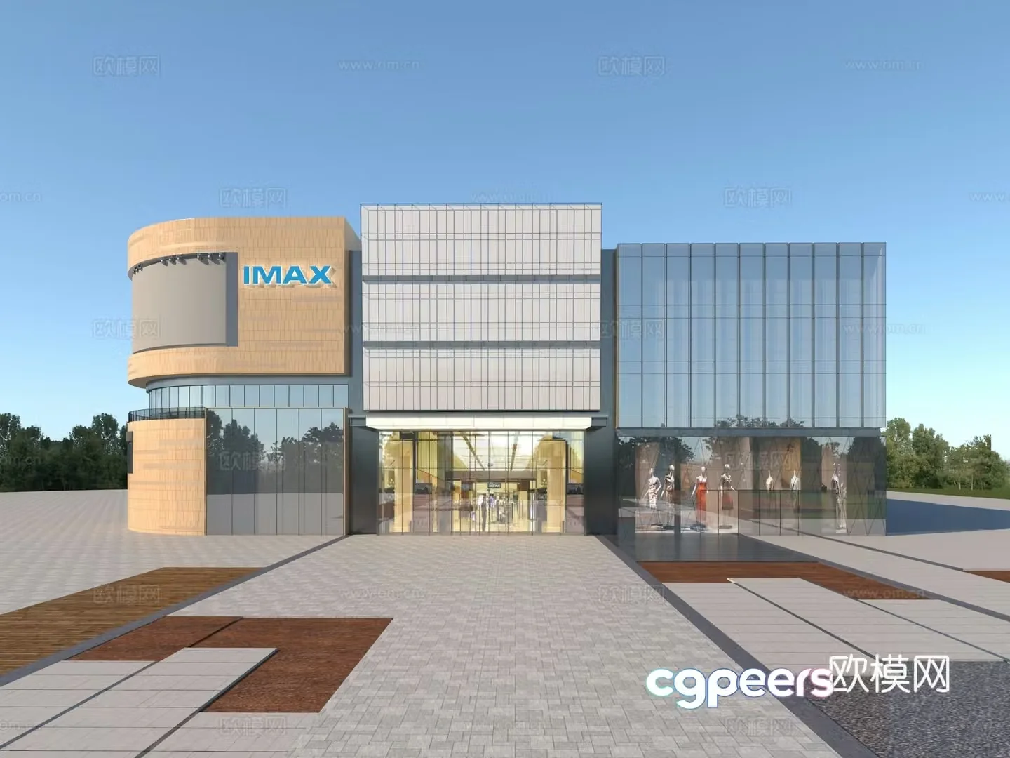 Business Center Shopping Center Shopping Plaza 3D model