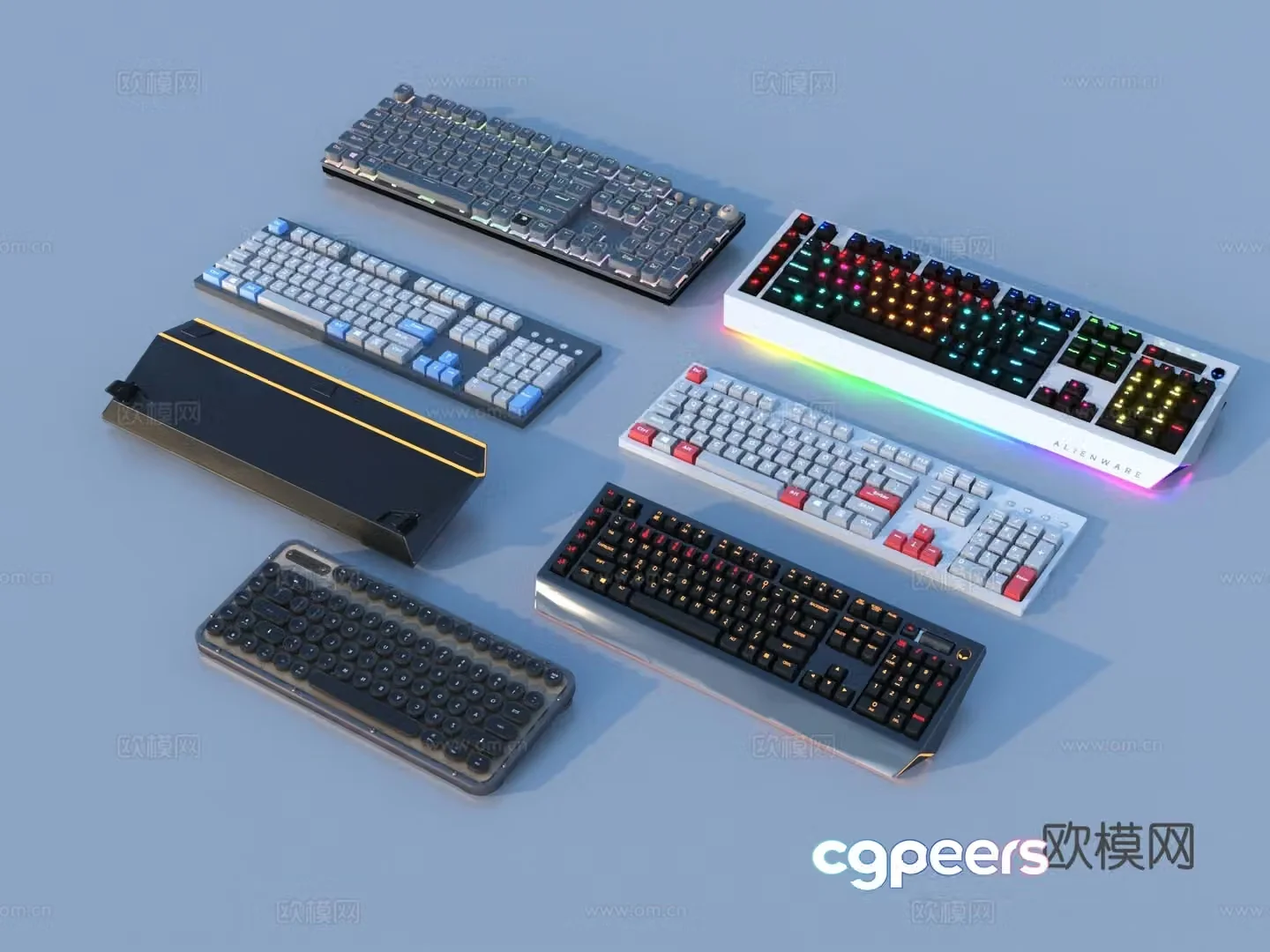 keyboard wireless keyboard computer accessories 3d model