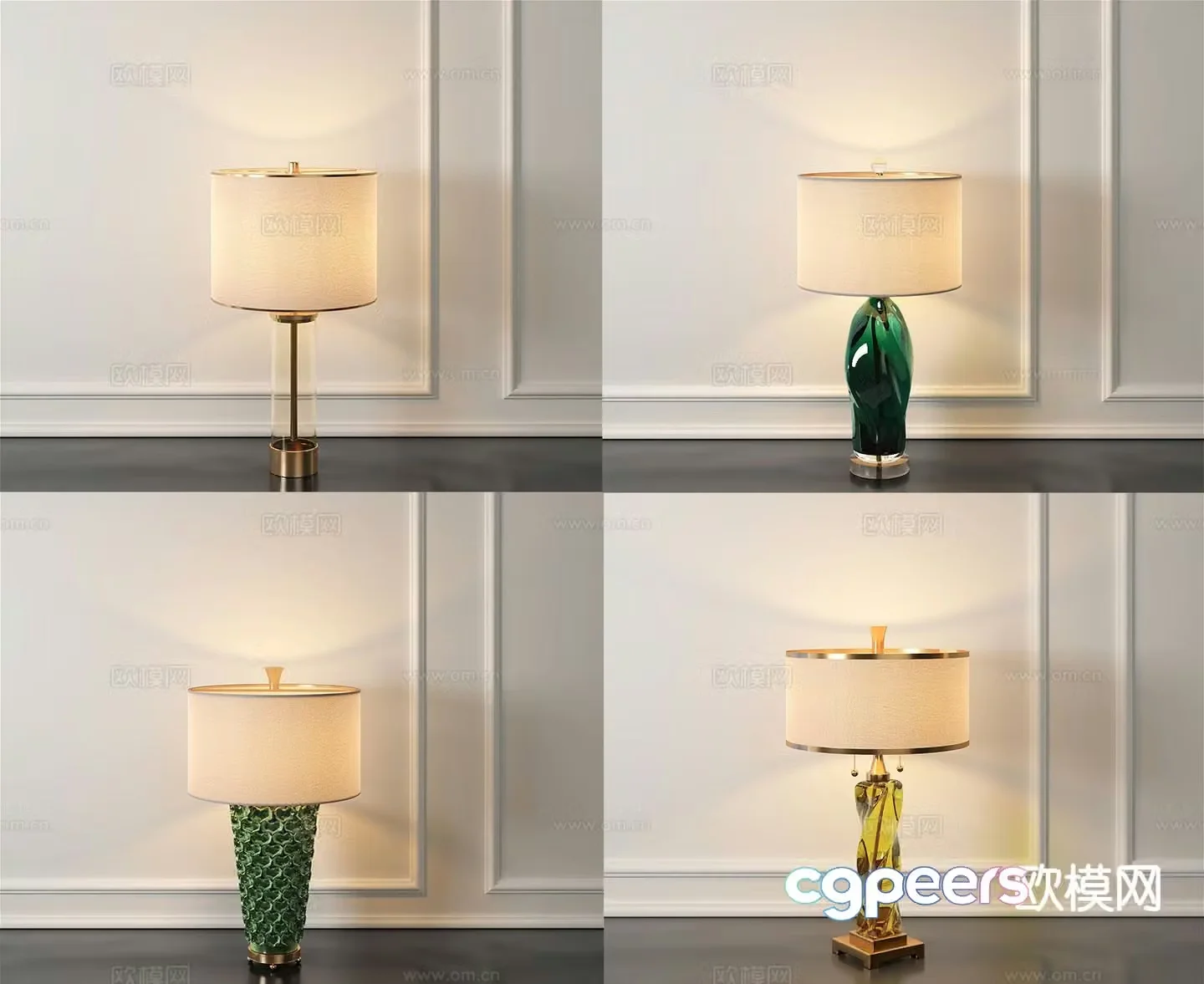 Light luxury table lamp 3D model