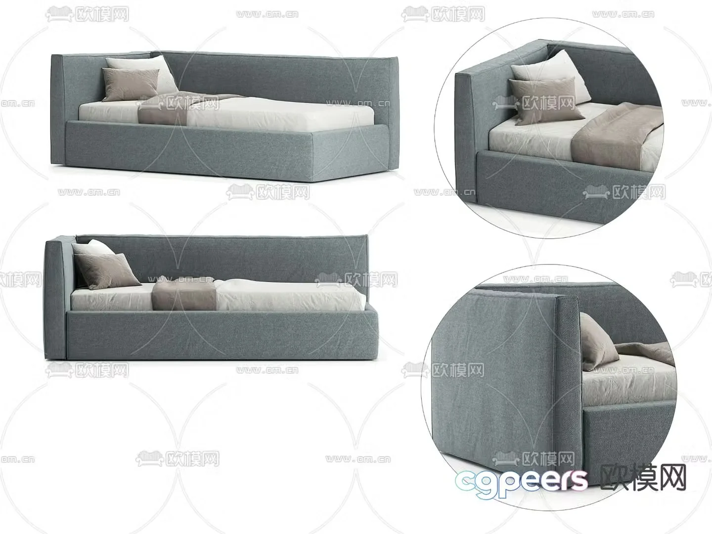 Children’s bed sofa bed 3d model