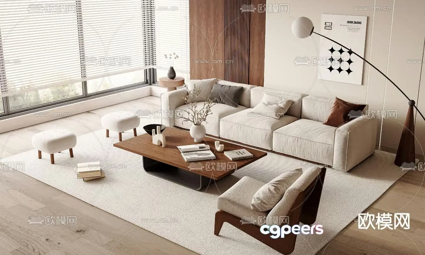 Medieval style modular sofa 3D model