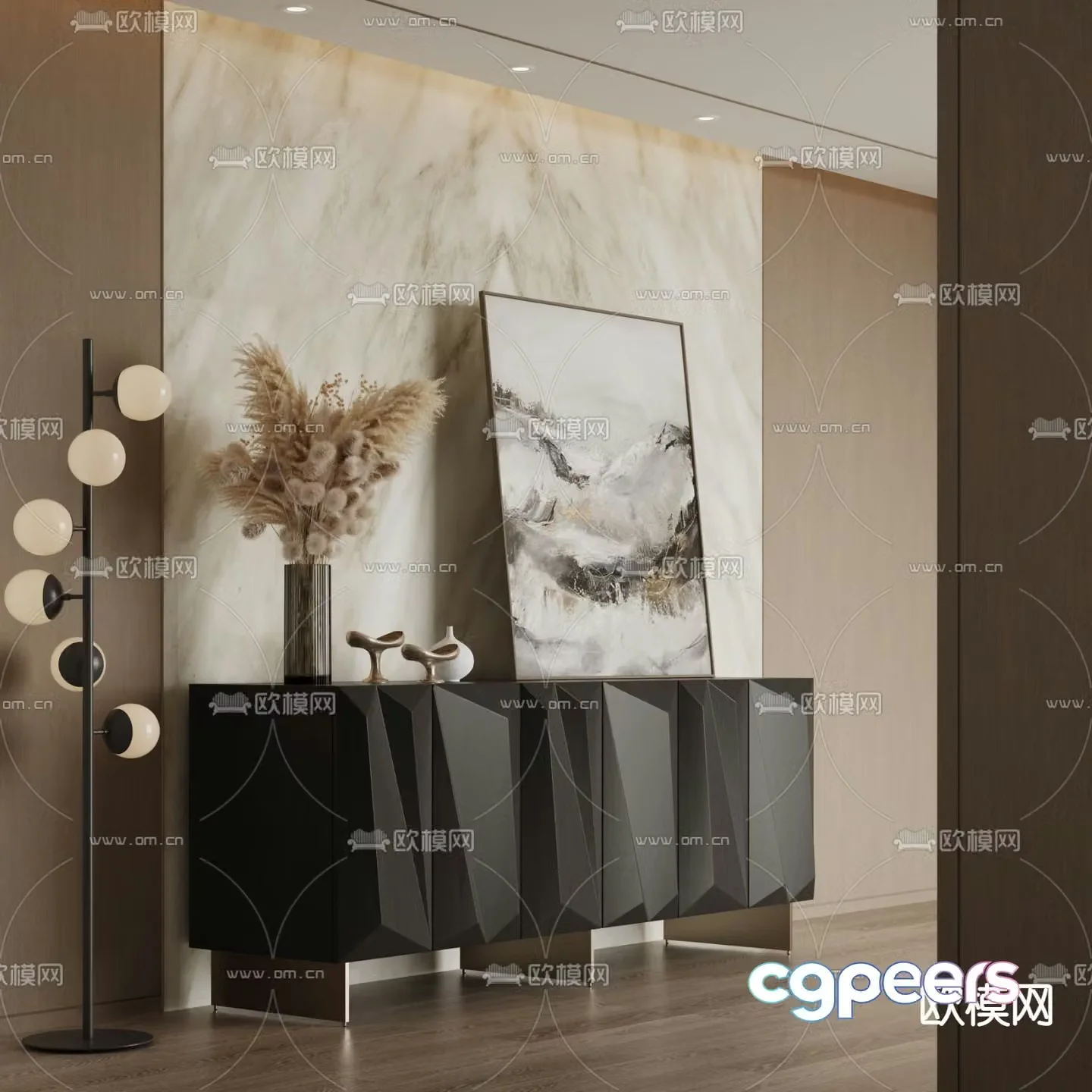 Entrance cabinet decorative cabinet side cabinet 3d model