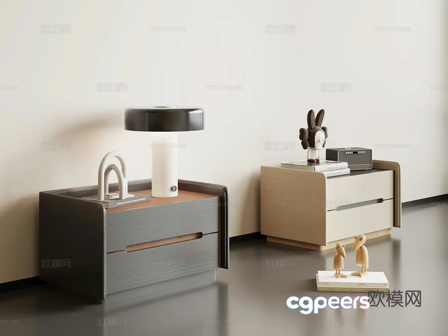 Modern Nightstand Furniture 3D Model – 18101 – VRAY Render