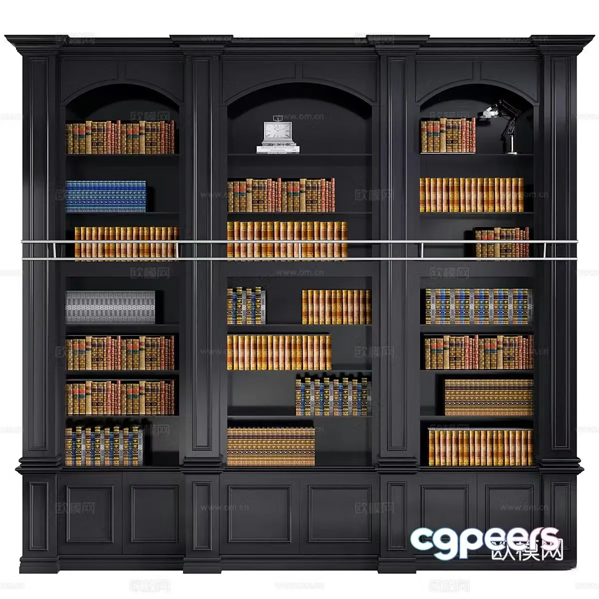 American retro bookcase 3d model