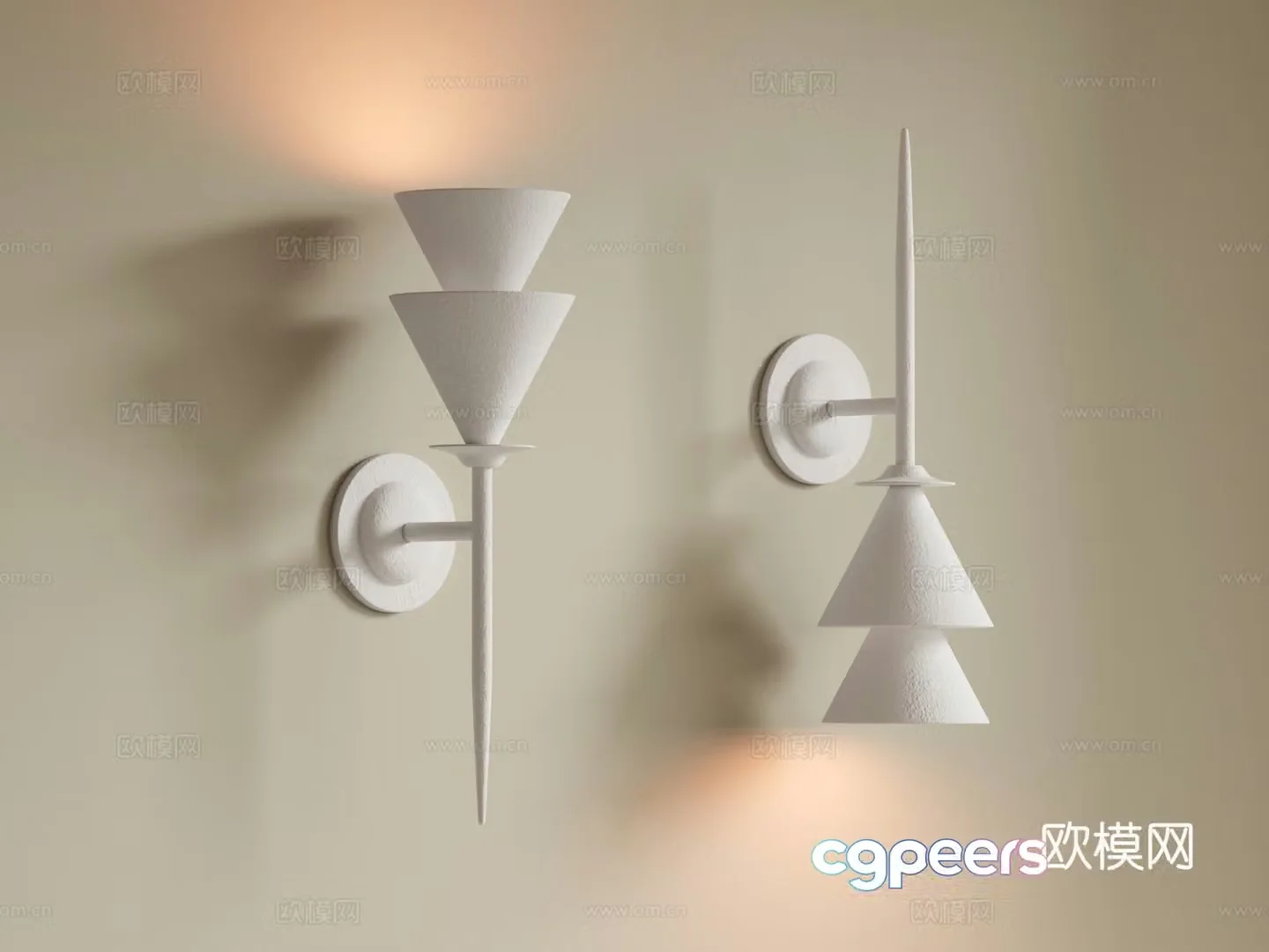 Jijifeng gypsum wall lamp 3D model