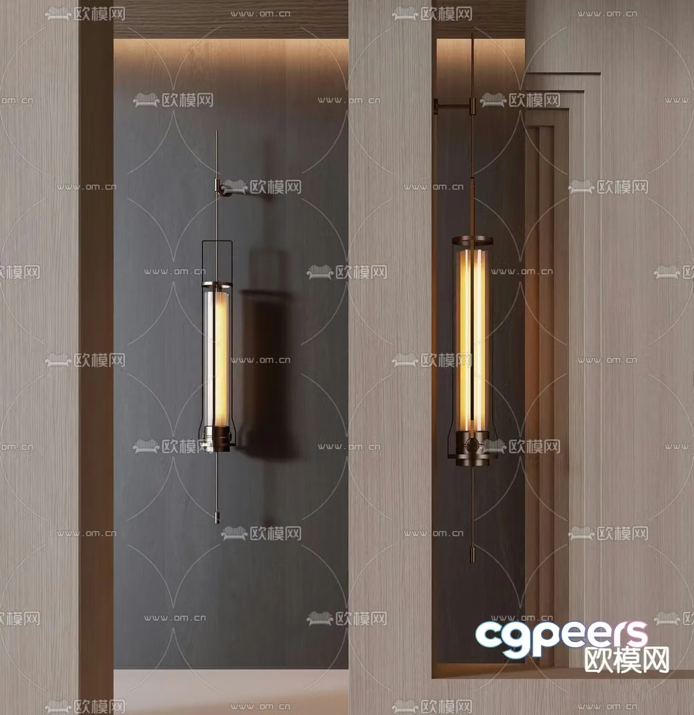 Strip wall light 3d model