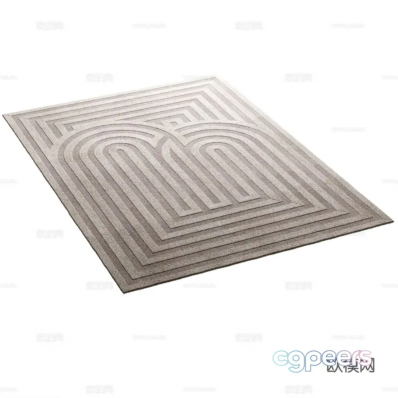 Feyyn Classic Beige Carpet Abstract Carpet Simple Carpet Square Carpet 3D Model