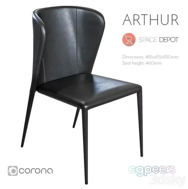 3ds Max Free – ARTHUR, furniture, chair