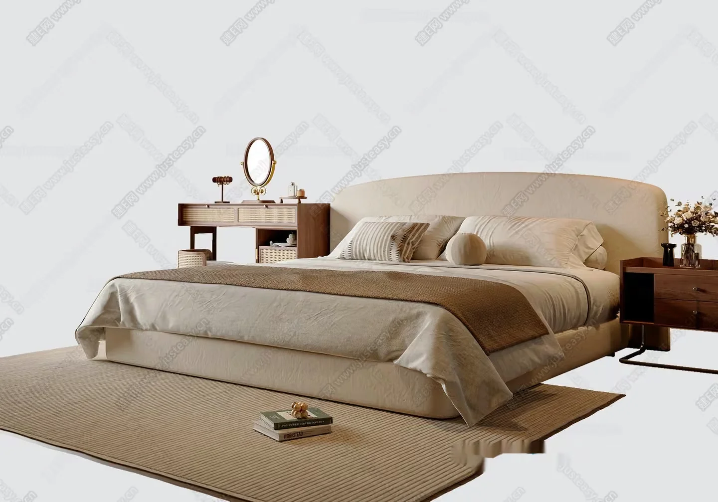 Cozy Bedroom 3D Model – 13005 – VRAY Render