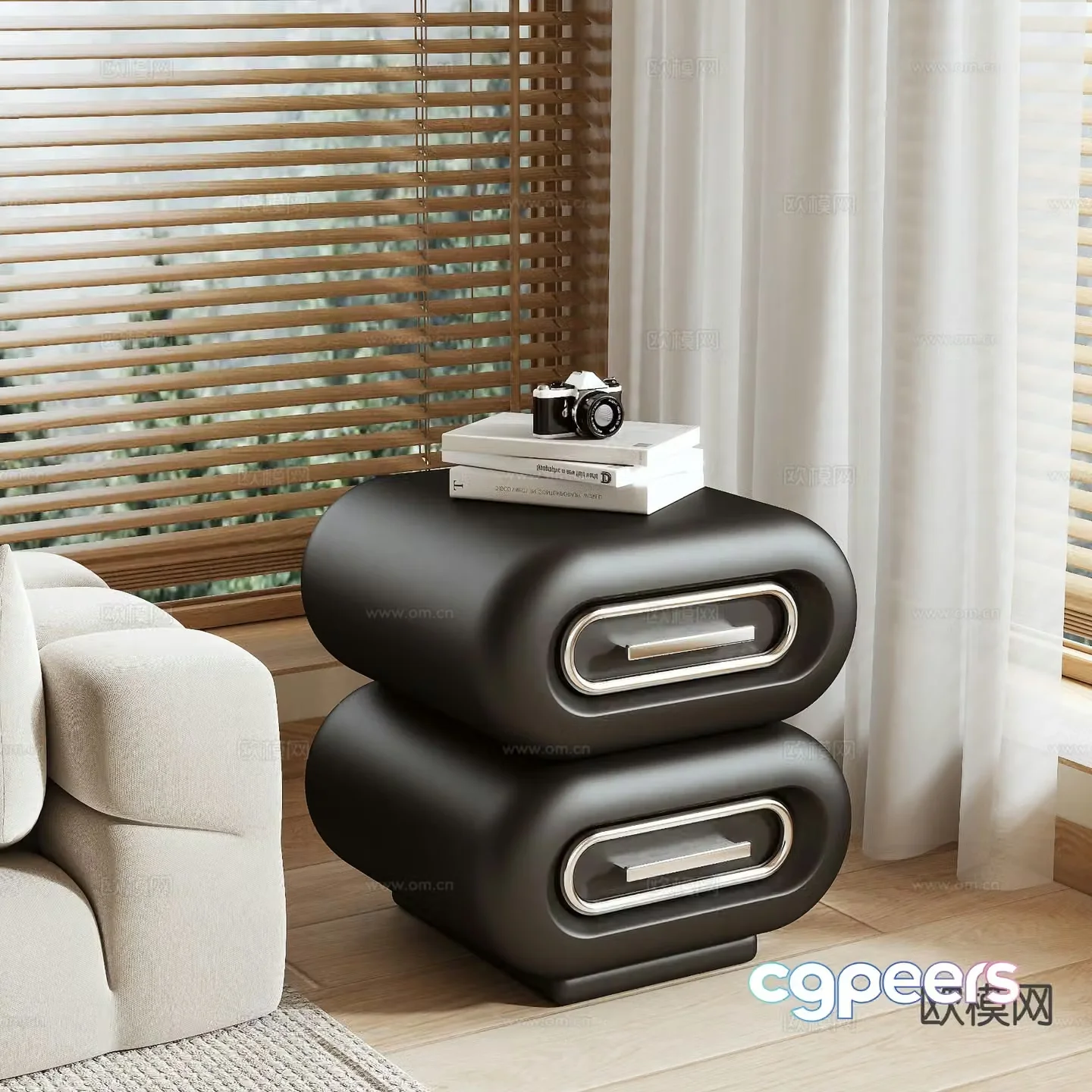 Modern bedside table 3d model