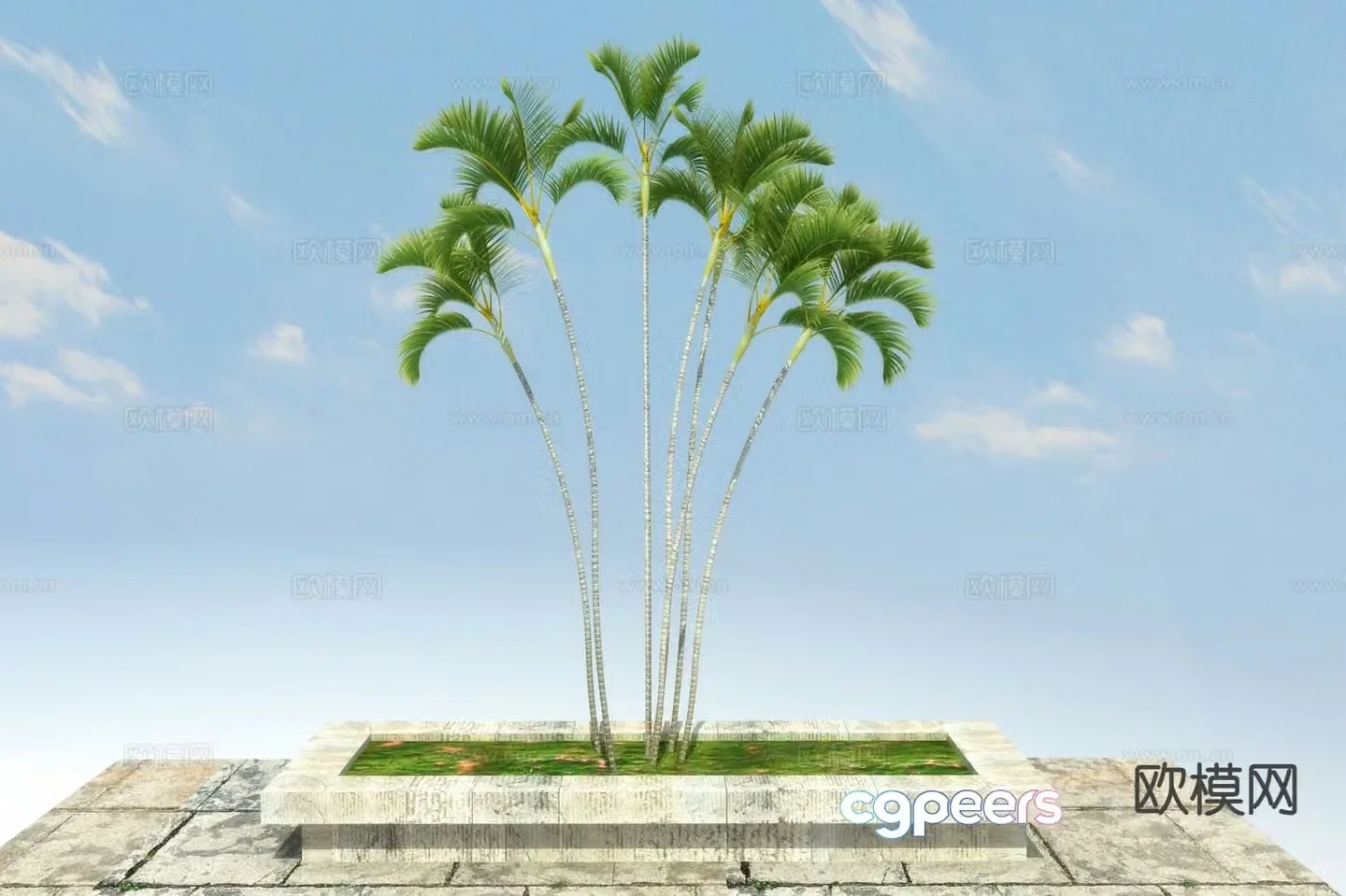Landscape tree Fruit tree 3d model
