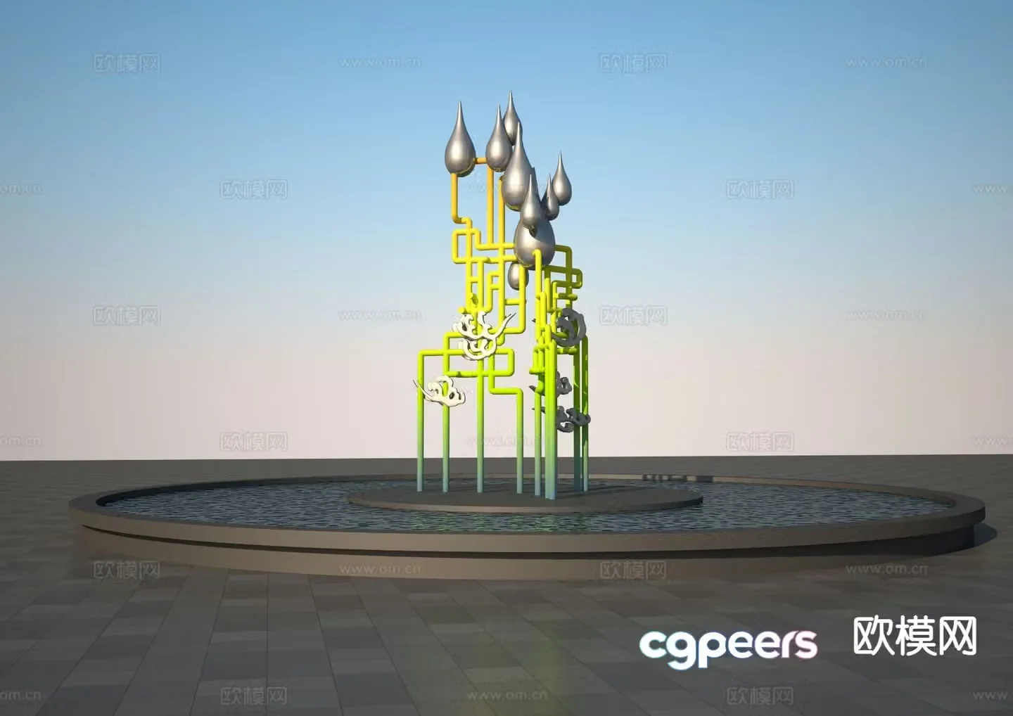 Source of life sculpture 3d model