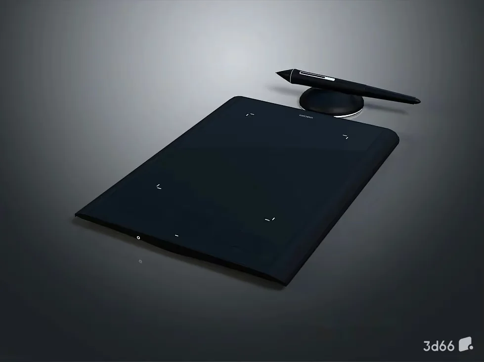 A Digital Drawing Tablet With A Stylus 3D Model – 23048 – VRAY Render