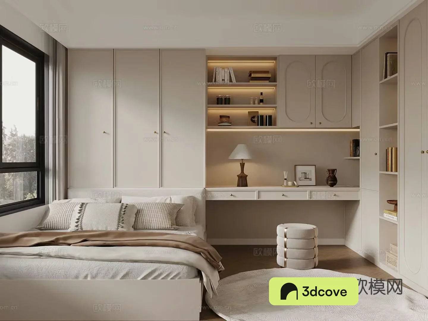 Cream style tatami bedroom