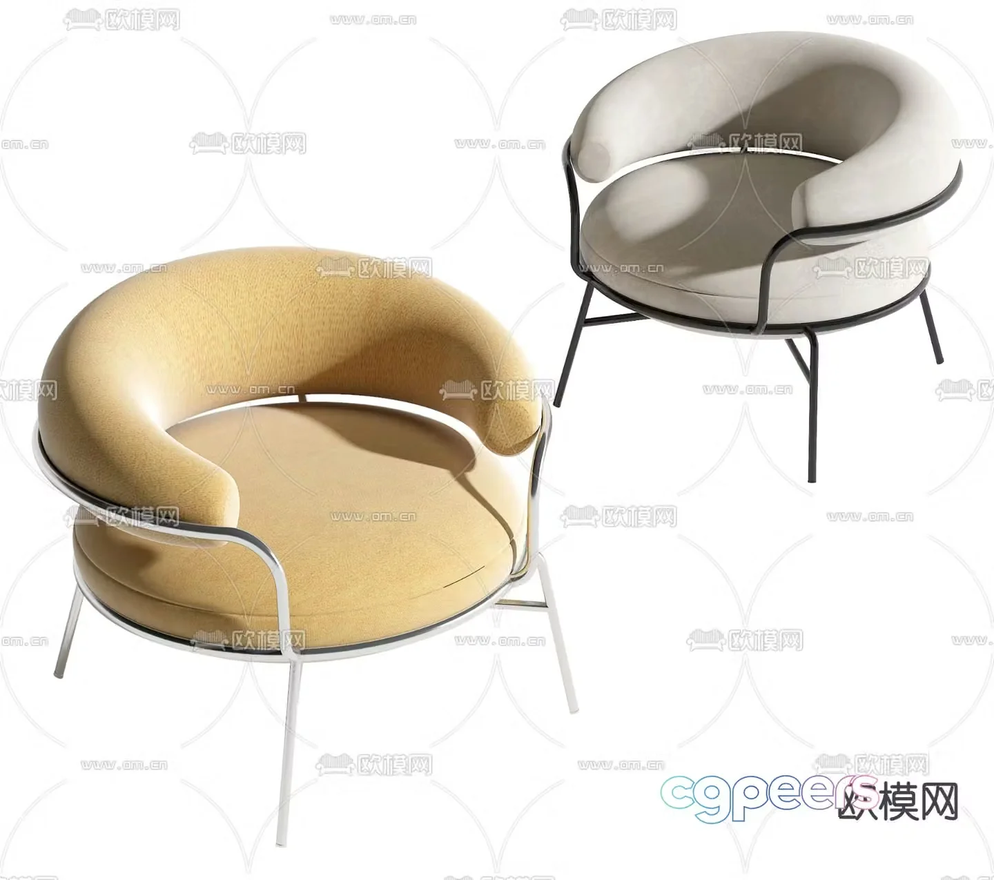 Modern single sofa 3d model