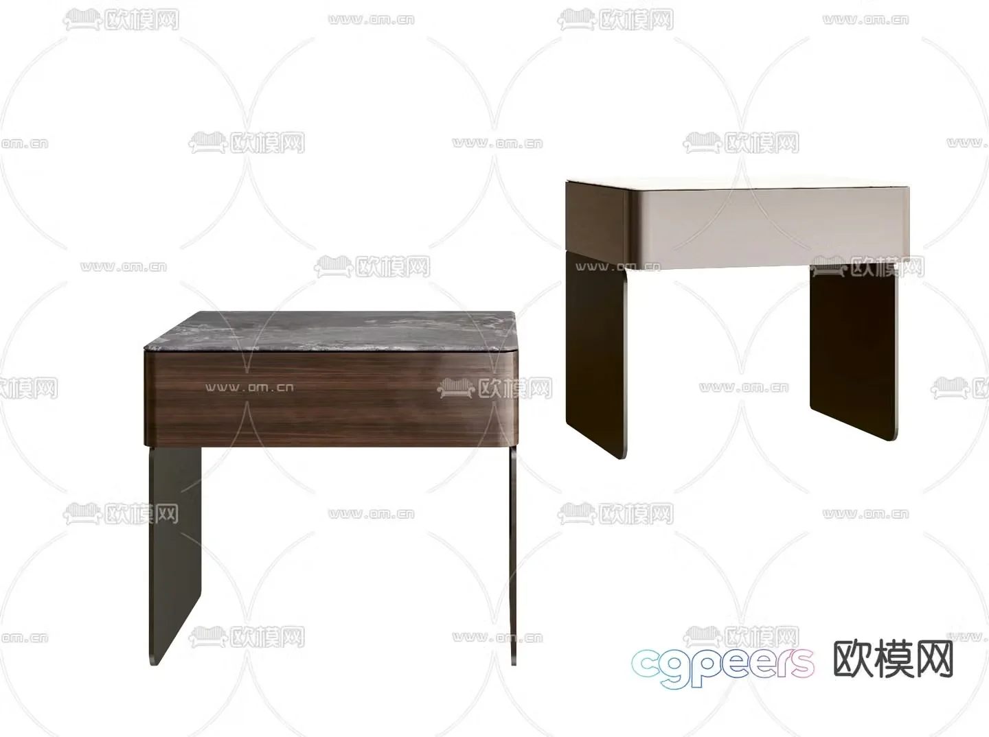 Modern bedside table 3d model
