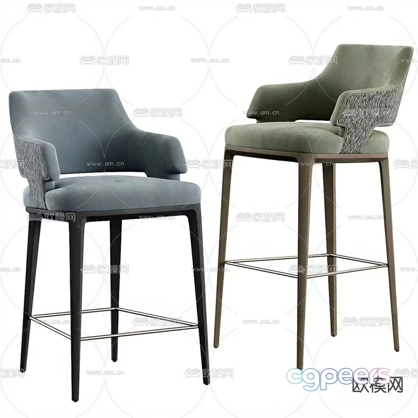 Modern bar stool high stool bar stool 3d model