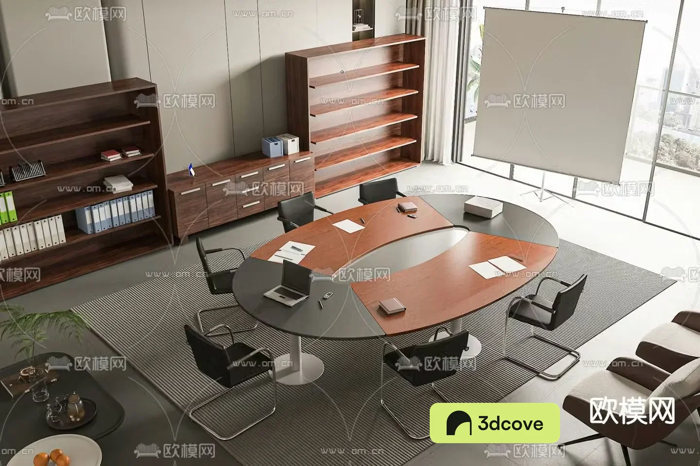 Round conference table
