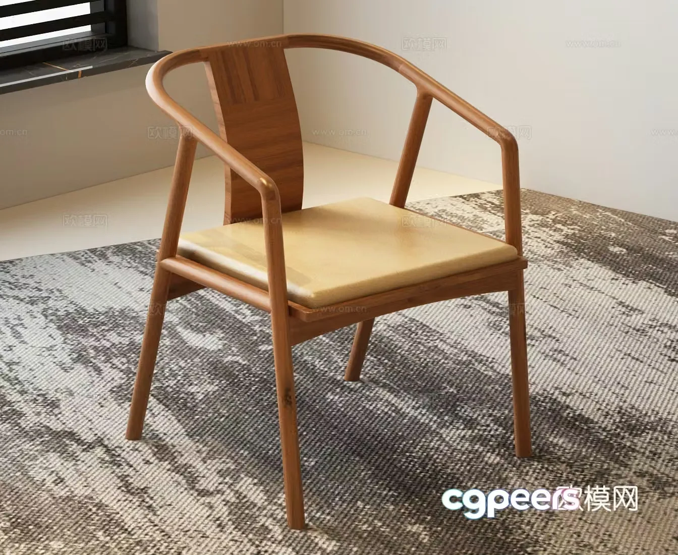 New Chinese dining chair New Chinese casual chair Song’s dining chair Song’s leisure chair Song’s single chair Song’s single chair New 3D model