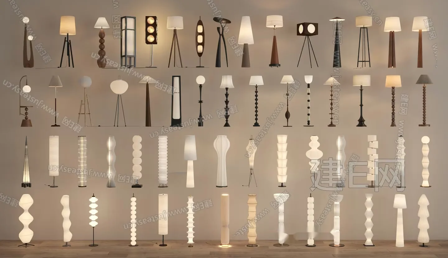 Modern Floor Lamps 3D Model – 11164 – VRAY Render