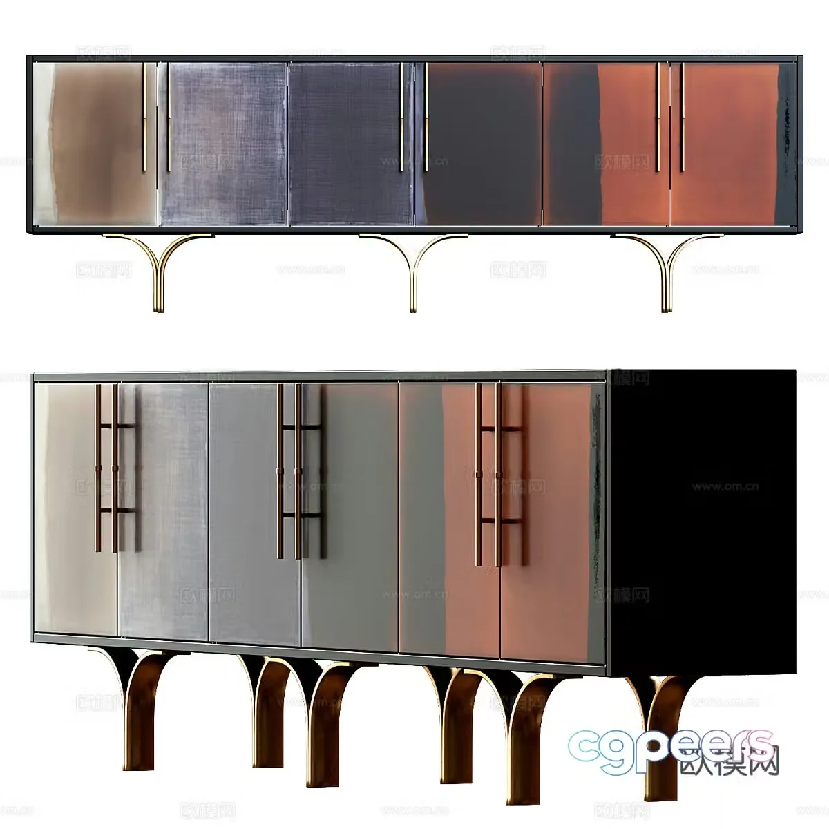 Modern light luxury TV cabinet 3D model
